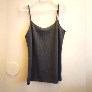 LOFT Outlet Gray Ribbed Camisole Tank Size Large NWT